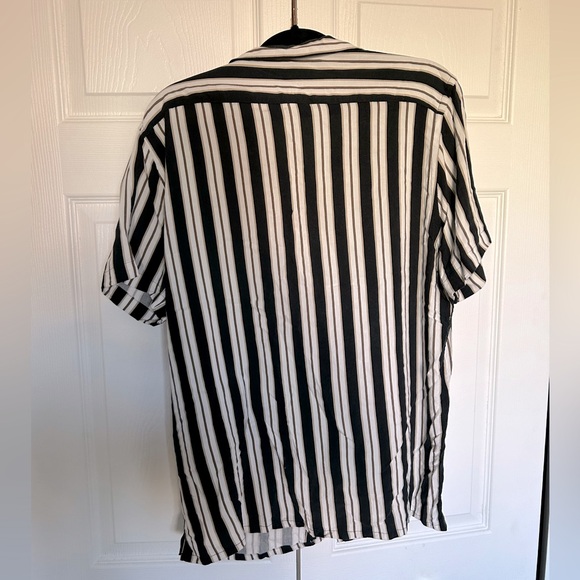 Men’s Black & Tan White Button Up - L - EUC - Picture 2 of 2